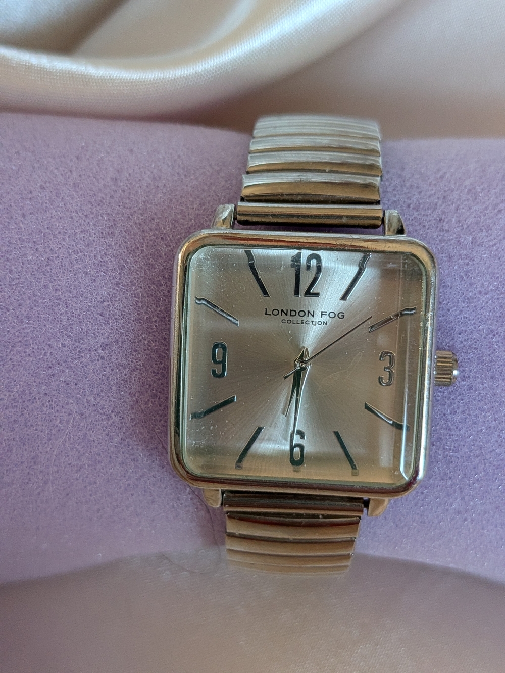 London Fog Square Silver-Tone Watch